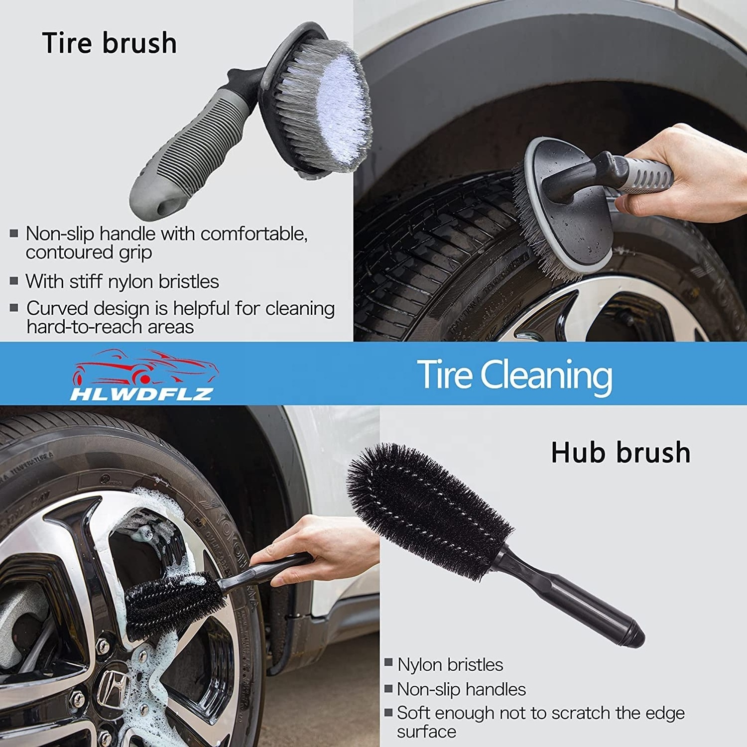 27Pcs car cleaning supplies product wash cleaning kit with microfiber wash mitts tire brush detailing kit car clean accessories