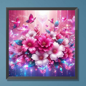 1PC 30x 30cm/11.8x 11.8in DIY 5D Diamond Embroidery Cross Stitch Picture Cluster Butterfly Full Diamond Art Craft Wall