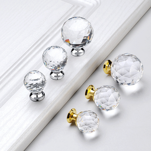 30mm small gold crystal ball cabinet decorative drawer handles door knob