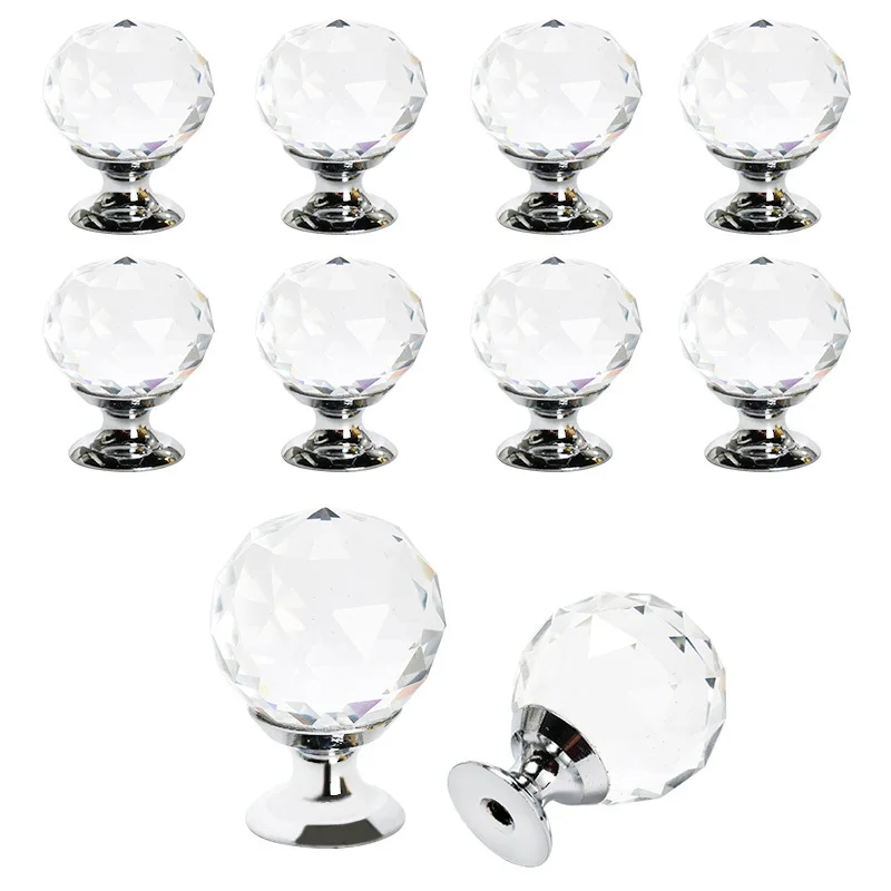 modern furniture hardware crystal drawer knob