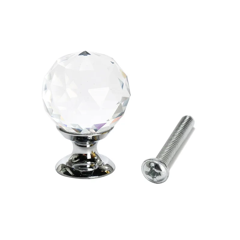 modern furniture hardware crystal drawer knob