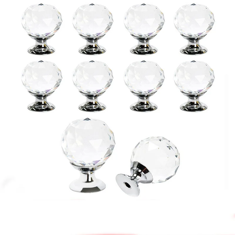 modern furniture hardware crystal drawer knob