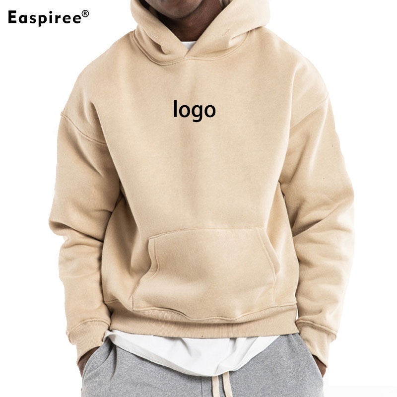 2024 New Arrivals Streetwear Hooded Mens Sweatshirt Cotton Fleece with Custom Logo Women Blank Hoodies no Strings