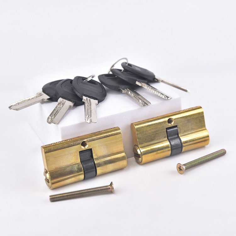 60 70 80 90MM Euro Profile Security Brass Master Key Lock Cylinder Solid Brass Mortise Lock Cylinder Padlock