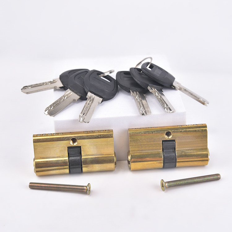 60 70 80 90MM Euro Profile Security Brass Master Key Lock Cylinder Solid Brass Mortise Lock Cylinder Padlock