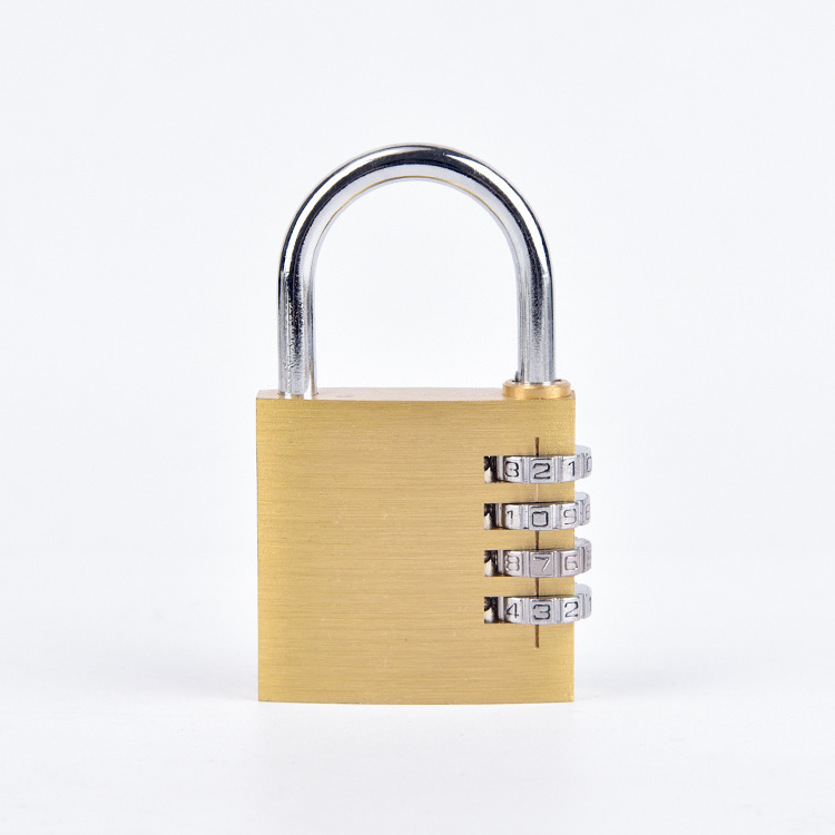 21-50MM Hot Selling Gold Brass 3/4 Digit Combination Lock Copper Password Number Letters Padlock For Bag Suitcase