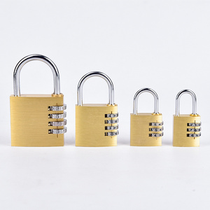 21-50MM Hot Selling Gold Brass 3/4 Digit Combination Lock Copper Password Number Letters Padlock For Bag Suitcase