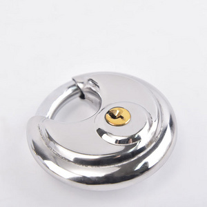 Factory Direct Sales 60-90 MM Heavy Duty Stainless Steel Round Lock Disc Padlock Discus Padlock With Keys