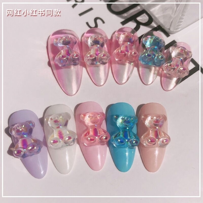 Yantuo Candy Bear Transparent Nail Strass Glue On Rhinestones For Nails Art