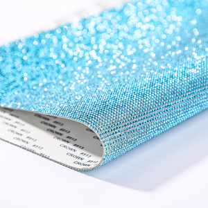 24*40cm Self-adhesive sheet Rhinestone Sheets Jewel Stickers Aquamarine Color For Crafts