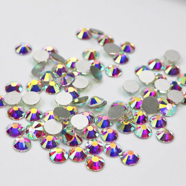 Hot Sale Crystal Glass Non Hotfix Flatback Rhinestone With New Package For Nails Art DIY