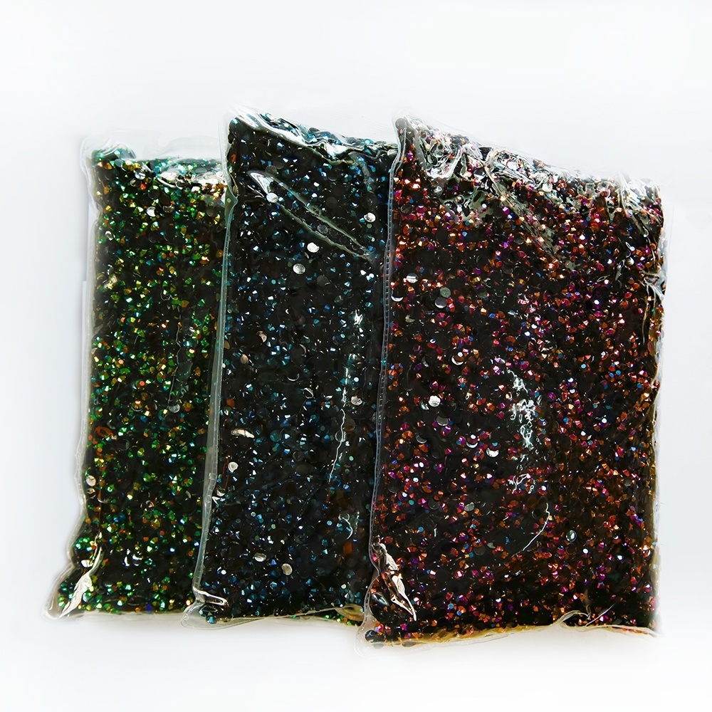 Yantuo Black Color Bulk Bag Jelly Resin Rhinestones Glue On Rhinestones For DIY,Tumblers