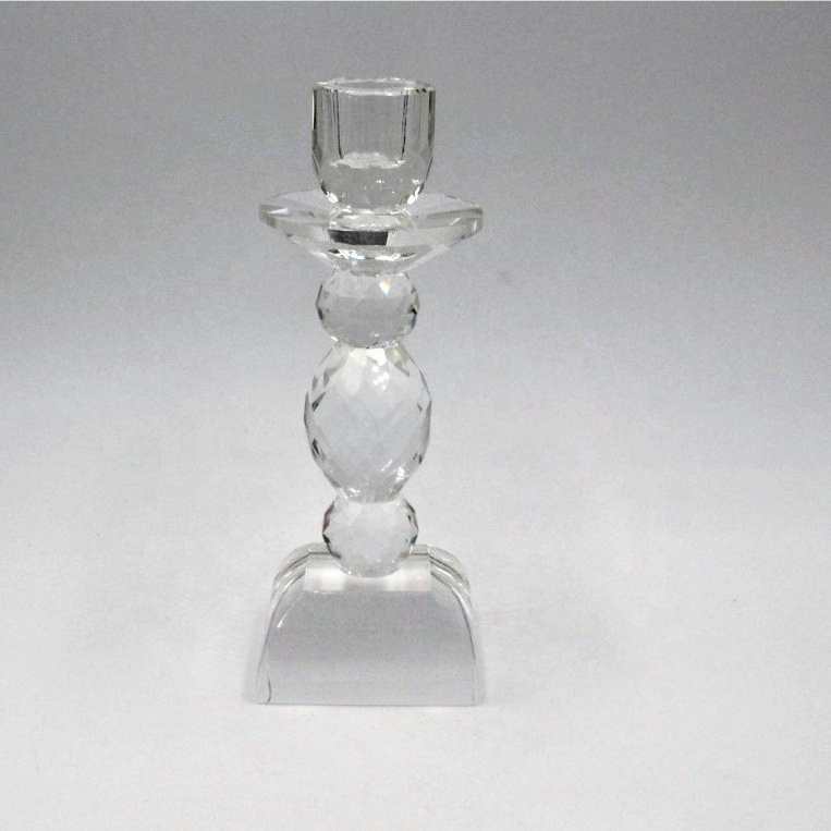 Wholesale k9 new design smart black & white tea light Mini tealight crystal glass candle holder