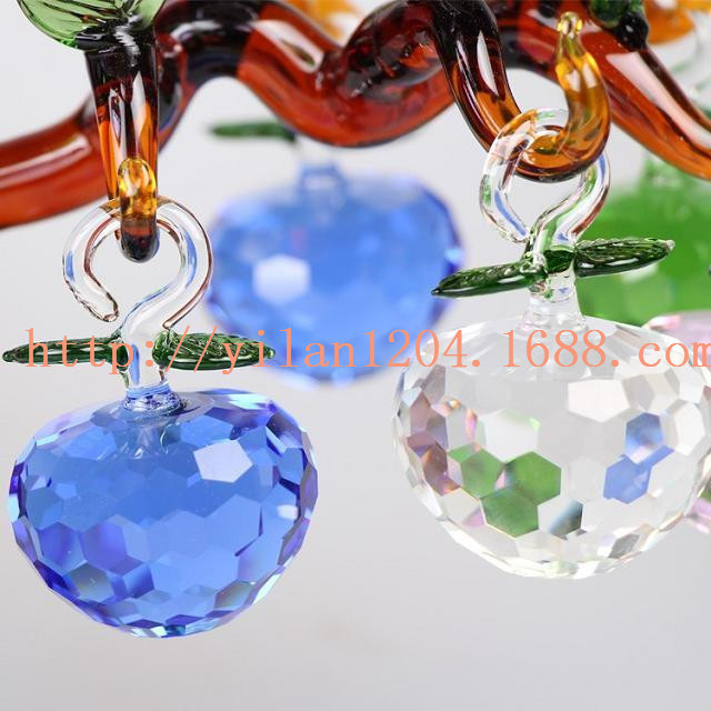 Factory Supply Nice Beautiful Crystal Apple Tree For Mother's Day Gift