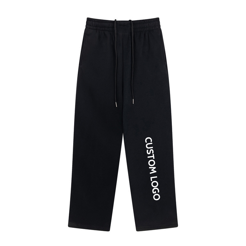 2024 Wholesale Plus Size Pants Blank Jogger Cotton Sweat Track Pants Flared Drawstring Sweatpants