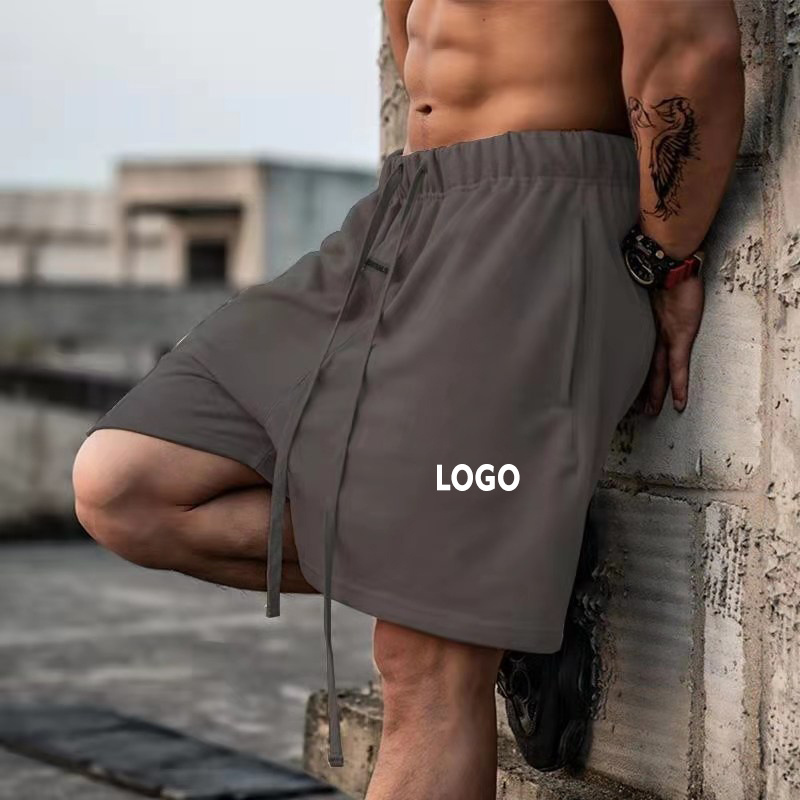 Wholesale Summer Cotton Sweat Shorts For Men Custom Logo Streetwear Casual Fitness Mens Shorts