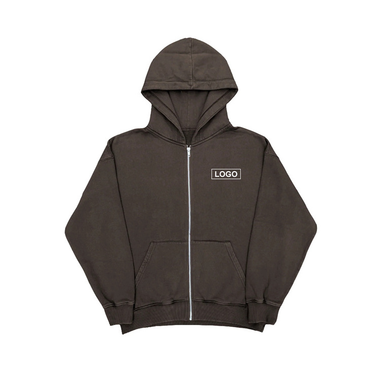 Wholesale 100% Cotton Blank Zipper Hoodie Unisex High Quality Custom Color Logo Zip Up Hoodies For Men