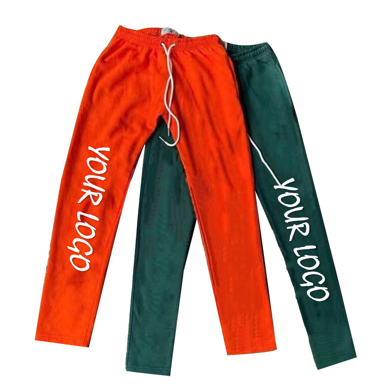 Custom Logo Men's Stacked Sweat Trousers High Street Hip Hop 3D Puff Print Jogger Track Pants Flare Sweat Pants Men