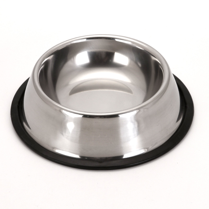 New Seller Pet Bowl Stainless Steel Dog Feeding Bowl Simple Pet Food Bowl