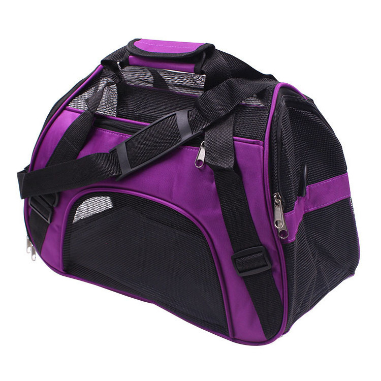 Portable breathable pet backpack durable dog out bag cross-body pet folding bags