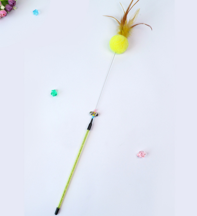 Cats Toys Plastic Kitten Interactive Stick Funny Fishing Rod Game Wand Feather Stick Toy Pet Supplies Pet Accessory