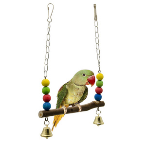 Pet Toys Small Medium Parrots Bird Stand Bar Swivel Ladder Bite Chew Toy Swing Elevated Station Bird Supplies