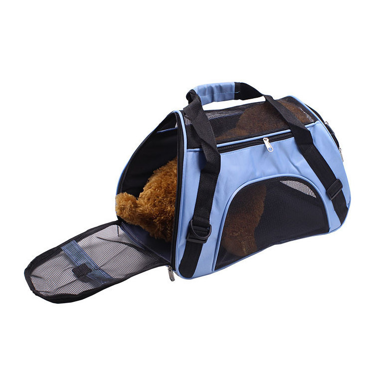 Portable breathable pet backpack durable dog out bag cross-body pet folding bags