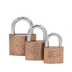 WETHATER ZH019-3 Iron Padlock titanium plated lock circle lock