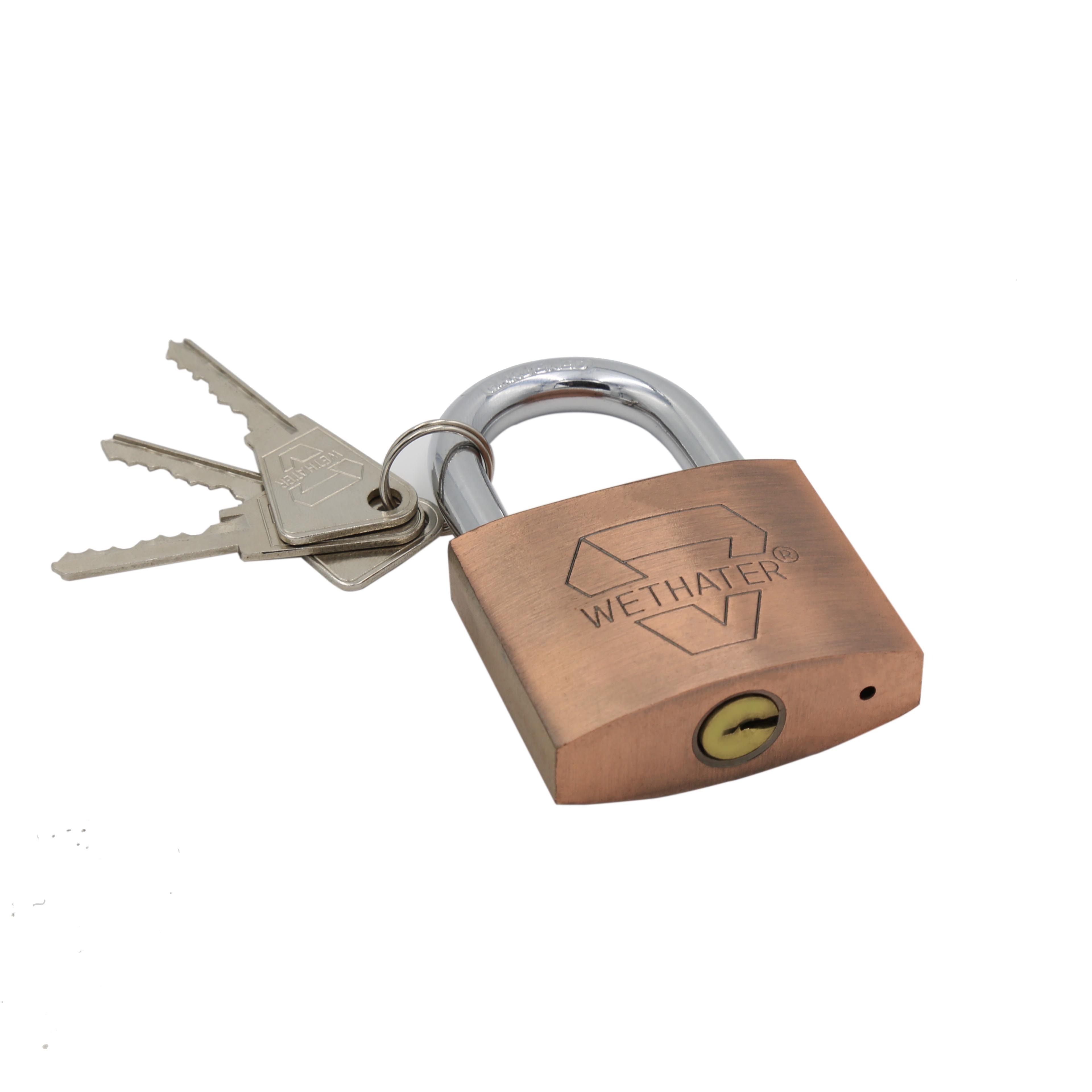 WETHATER ZH019-3 Iron Padlock titanium plated lock circle lock