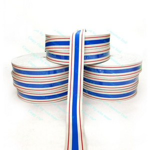 Vintage Sky Blue & White Moire Grosgrain Ribbon Rayon French Medal Ribbon