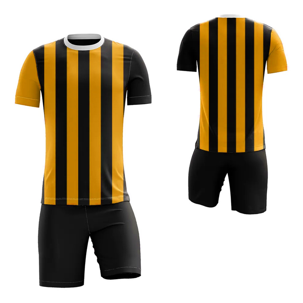 Men's Sports Wear 100% Polyester Soccer Uniforms / Wholesale Price Half Sleeve Jerseys Football  Uniform For Men