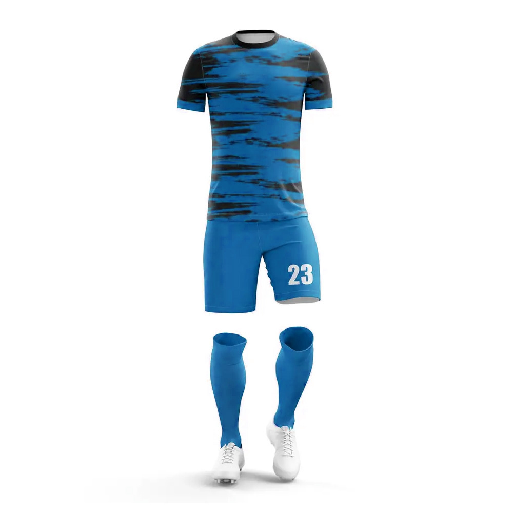 Custom Colors Youth Wholesale Blue Green Personalized design Stylish Sportswear Kits Competitive price Soccer uniform