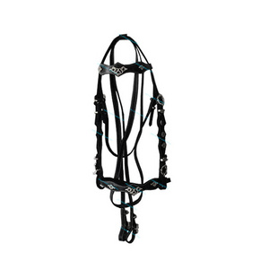 Spanish horse bridle with silver metal