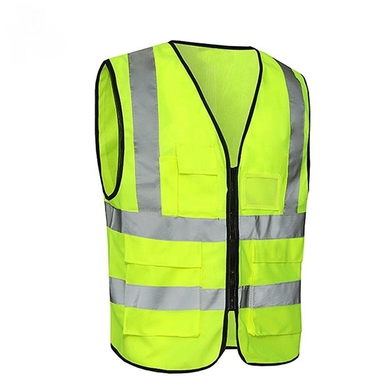 New Design Factory Wholesale Fluorescence Yellow Polyester Bike Reflective Security Vest