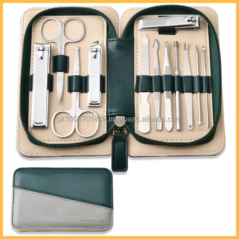 Stainless Steel 12pcs Gift Manicure Set Personal Care Tools Kits with Leather Bag No reviews yet