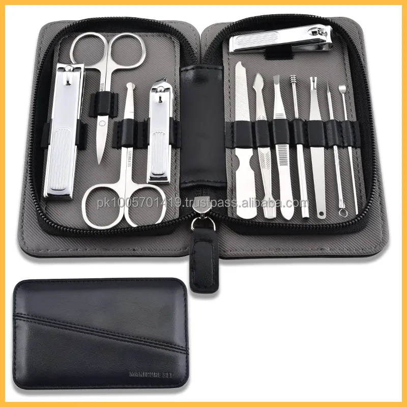 Stainless Steel 12pcs Gift Manicure Set Personal Care Tools Kits with Leather Bag No reviews yet