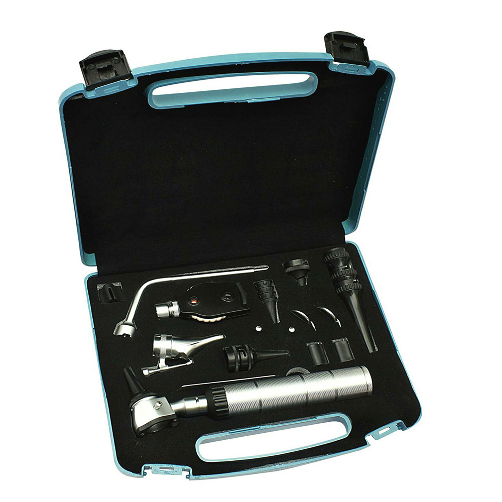 top selling high quality Ent Ophthalmoscope Otoscope Nasal Diagnostic Set Kit Mini Pocket Fiber Optic  Ent Diagnostic Set