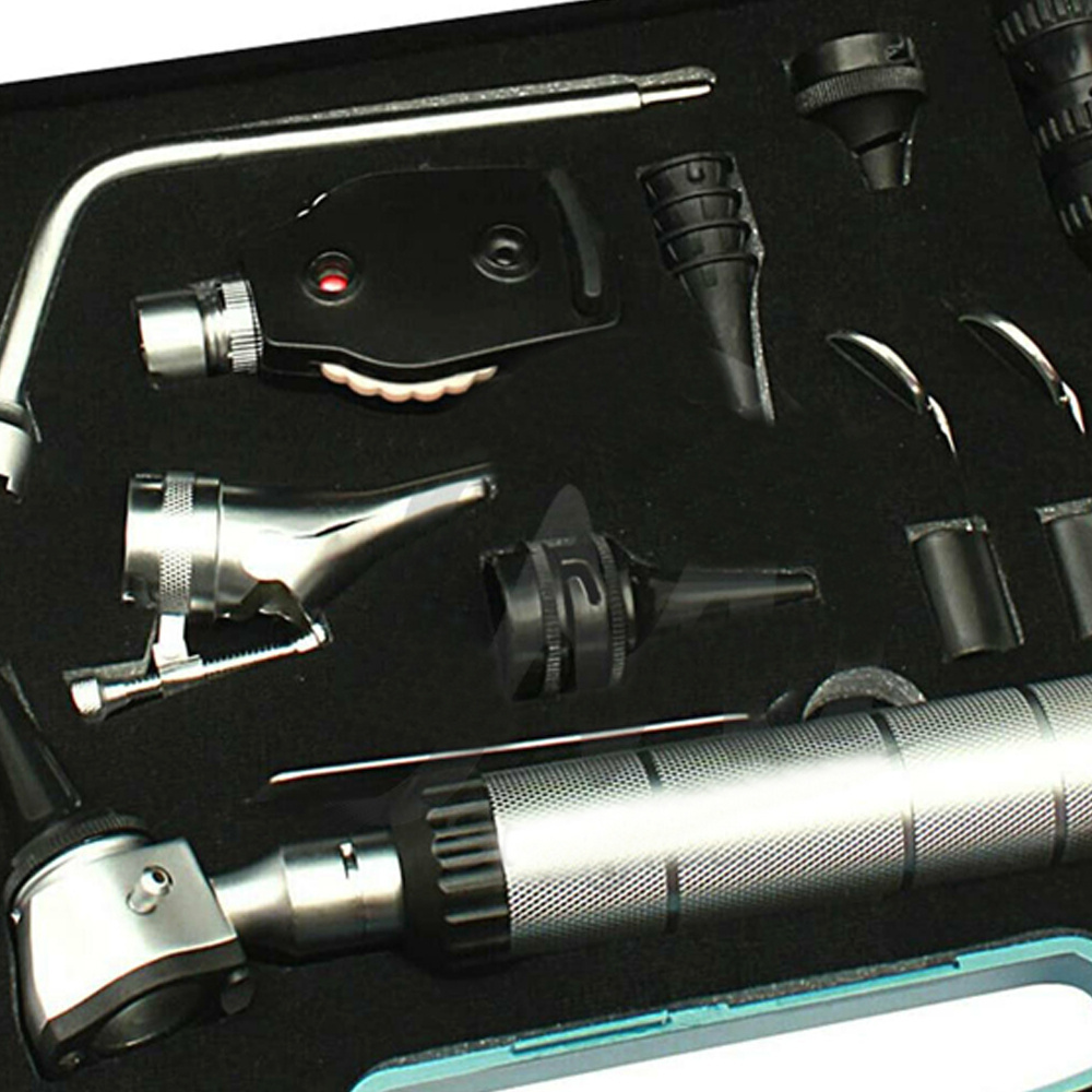 top selling high quality Ent Ophthalmoscope Otoscope Nasal Diagnostic Set Kit Mini Pocket Fiber Optic  Ent Diagnostic Set