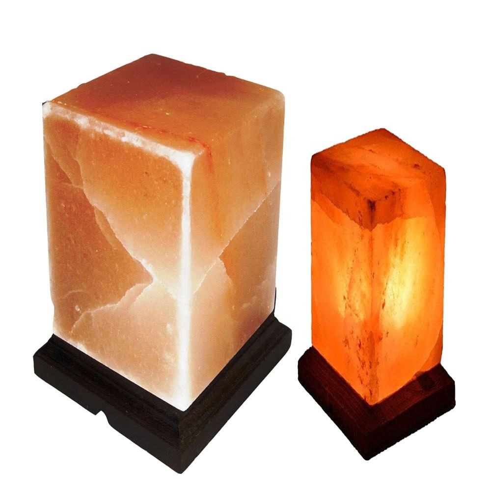 Himalayan Square Shaped USB Salt Lamps Himalayan USB Salt Lamp Cube Shape Multicolored LED Bulb 7-9 kg lamp With Custom Pecking