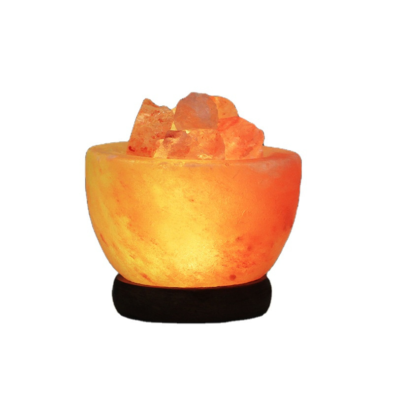 Small natural crafts USB Himalayan salt lamp with night light for Home decorative business gifts set items Christmas Gift OEM