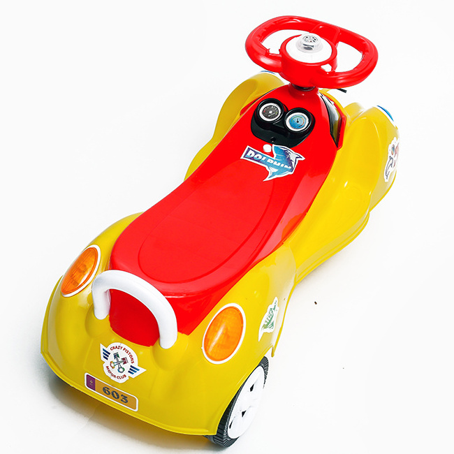 Multi-functional Toddler Cartoon Cute Robot Slide Car Toys Kids Learning Walker Baby Ride On Car With Music