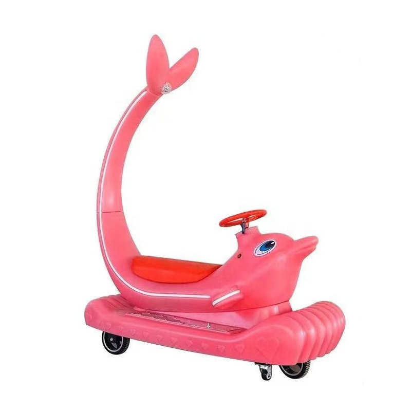 New square amusement bumper car Children's two-person luminous dolphin car Outdoor  kids toy car dolphin shape ride on  child