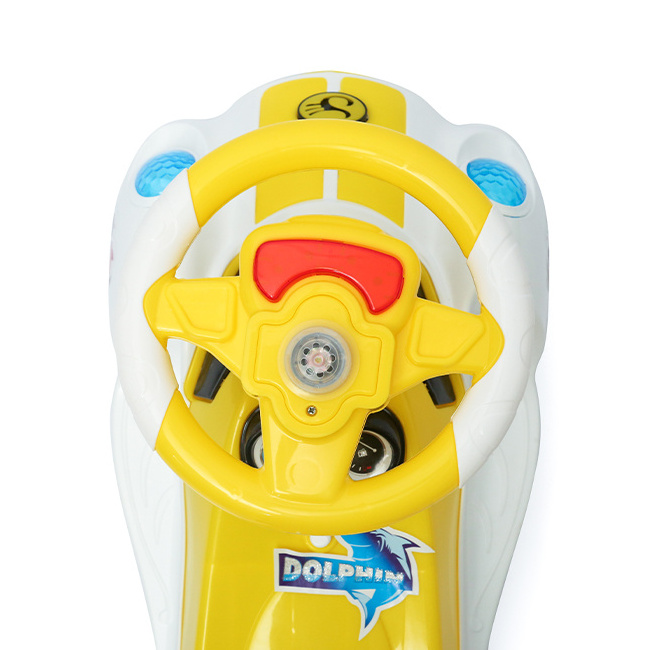 New Model Dolphin  Ride Car For Kids Ride On Toy PP plastic material Dolphin Swing Car With Light Wholesale with customization