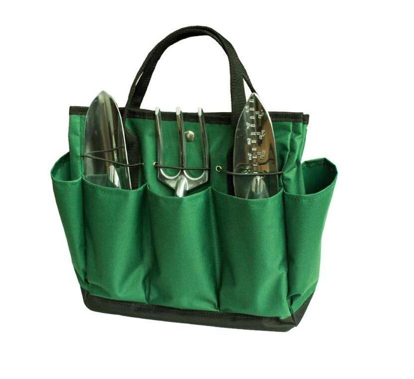 Canvass Gardening Tool Bag for Indoor and Outdoor Gardening Pouch with 8 Pockets Large Capacity Tool Bag