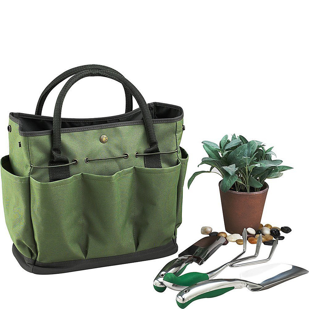 Canvass Gardening Tool Bag for Indoor and Outdoor Gardening Pouch with 8 Pockets Large Capacity Tool Bag