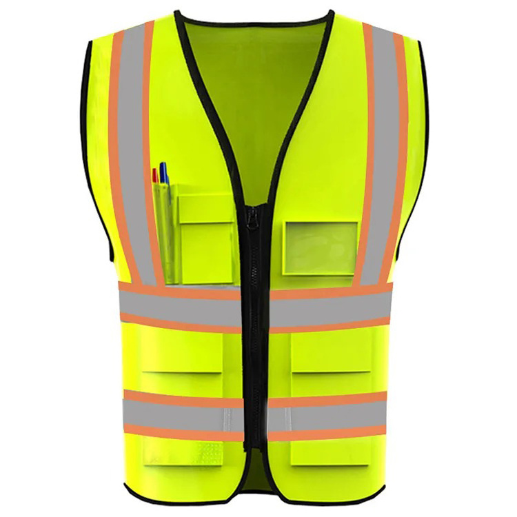 Hot Sales Reflective Safety Vest Mens Unisex Workwear Top Sleeveless Motorcycle Reflector Safety Vest Sports Neon Vest Neon