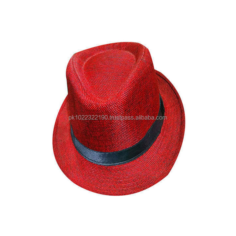 Fedora hat women wholesale Straw Fedora Hat for Women Men Summer