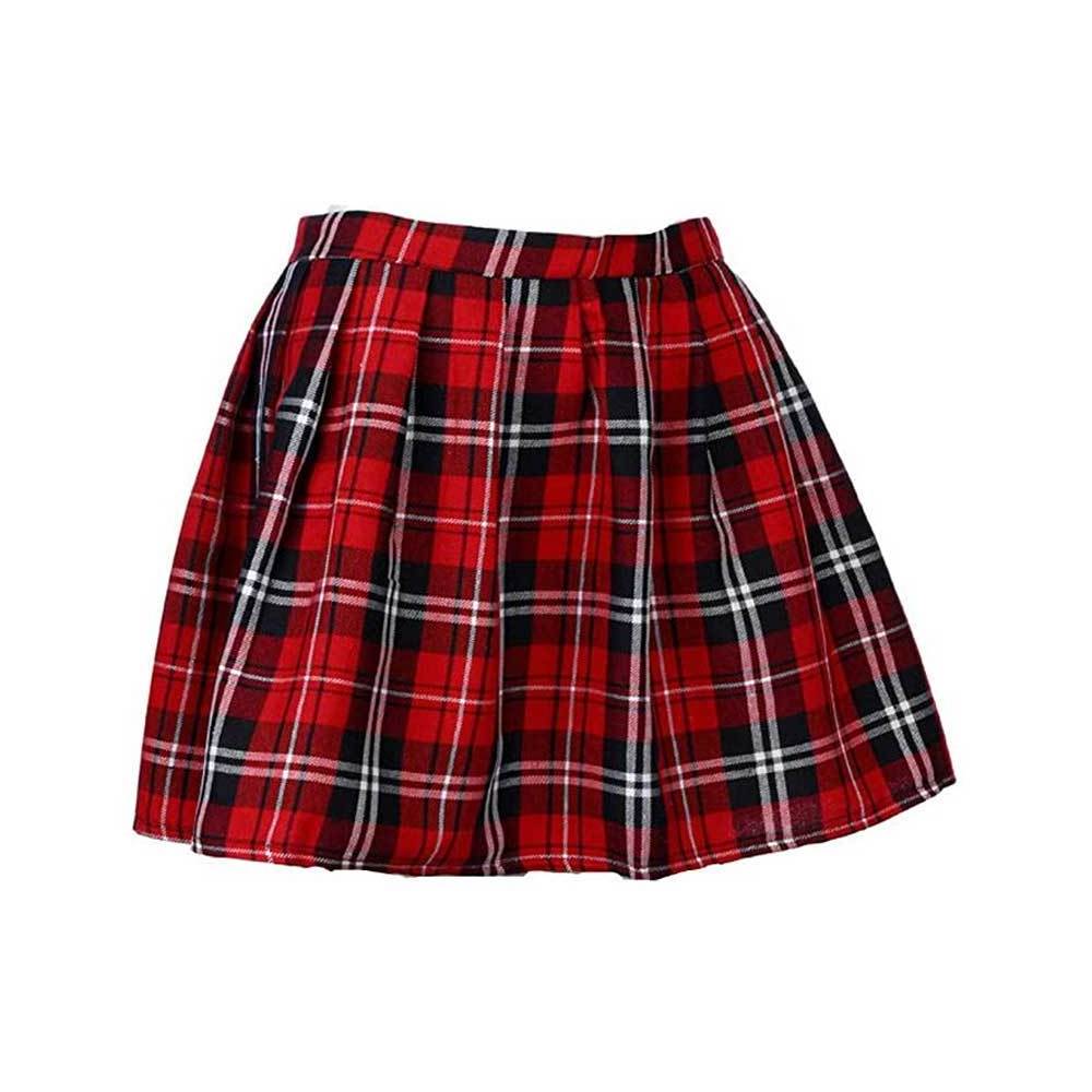 Utility Kilt for Decent men 100% Cotton goth Skirt High Waist Plaid men Skirt