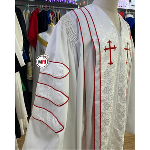 Custom design wholesale clergy bishop doctoral clergy robes School Customized High Quality College Graduation Unisex OEM Uniform