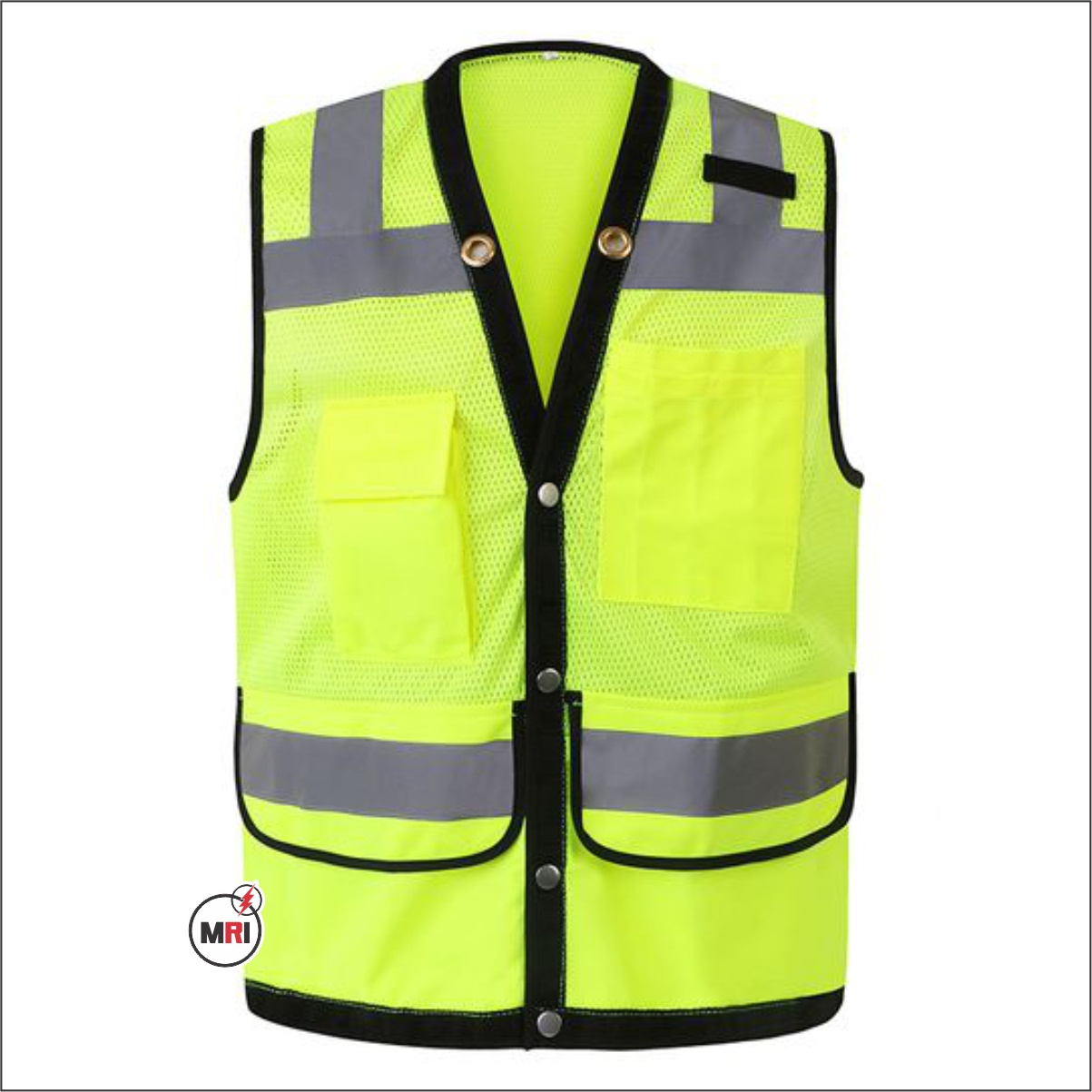 Wholesale Reflector Vest Safety 100% Polyester Customize Logo Cheap Price High Visibility Multi Pockets Safety Vest